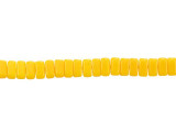 CzechMates Glass 3 x 6mm Opaque Sunflower Yellow 2-Hole Brick Bead Strand