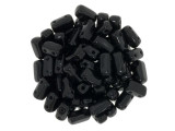 CzechMates Glass 2-Hole Rectangle Brick Beads 6x3mm - Jet Black