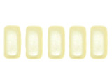 CzechMates Glass 3 x 6mm Pearl Coat Cream 2-Hole Brick Bead Strand