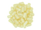 CzechMates Glass 3 x 6mm Pearl Coat Cream 2-Hole Brick Bead Strand