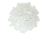 CzechMates Glass 3 x 6mm Pearl Coat Snow 2-Hole Brick Bead Strand