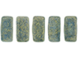 CzechMates Glass 3 x 6mm Pacifica Poppy Seed 2-Hole Brick Bead Strand