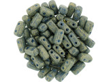 CzechMates Glass 3 x 6mm Pacifica Poppy Seed 2-Hole Brick Bead Strand