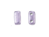 Whether creating stringing projects, bead embroidery, or something else, you'll love these CzechMates Brick Beads. These small, rectangular beads feature two stringing holes, allowing you to add them to multi-strand designs. They look great between strands of seed beads and other two-hole beads. Add these beads to seed bead embroidery projects for added fun. They make a wonderful complement to other CzechMates beads. They feature a soft and delicate lavender color with a metallic gleam. 