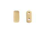 CzechMates Glass 3 x 6mm Matte French Beige 2-Hole Brick Bead Strand