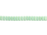 CzechMates Glass 3 x 6mm Sueded Gold Opaque Pale Turquoise 2-Hole Brick Bead Strand