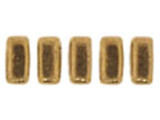 CzechMates Glass 2-Hole Rectangle Brick Beads 6x3mm - Bronze