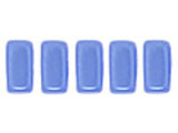 CzechMates Glass 3 x 6mm Pearl Coat Baby Blue 2-Hole Brick Bead Strand