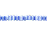 CzechMates Glass 3 x 6mm Pearl Coat Baby Blue 2-Hole Brick Bead Strand