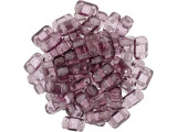 CzechMates Glass 3 x 6mm ColorTrends Transparent Dusty Cedar 2-Hole Brick Bead Strand