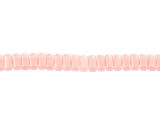 CzechMates Glass 3 x 6mm Sueded Gold Milky Pink 2-Hole Brick Bead Strand