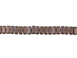 CzechMates Glass 3 x 6mm Chocolate Brown Matte Bronze Vega 2-Hole Brick Bead Strand