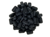 CzechMates Glass 2-Hole Rectangle Brick Beads 6x3mm - Matte Jet