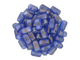 CzechMates Glass 3 x 6mm Halo Ultramarine 2-Hole Brick Bead Strand