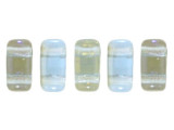 CzechMates Glass 3 x 6mm Twilight Sapphire 2-Hole Brick Bead Strand