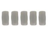 CzechMates Glass 3 x 6mm Matte Ashen Gray 2-Hole Brick Bead Strand