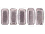 CzechMates Glass 3 x 6mm ColorTrends Saturated Metallic Almost Mauve 2-Hole Brick Bead Strand
