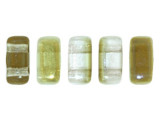 CzechMates Glass 3 x 6mm Twilight Crystal 2-Hole Brick Bead Strand