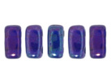 CzechMates Glass 3 x 6mm Cobalt Vega 2-Hole Brick Bead Strand