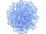 CzechMates Glass 3 x 6mm ColorTrends Transparent Airy Blue 2-Hole Brick Bead Strand