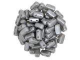 CzechMates Glass 3 x 6mm Pearl Coat Silver 2-Hole Brick Bead Strand