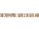 CzechMates Glass 3 x 6mm Matte Apollo Gold 2-Hole Brick Bead Strand