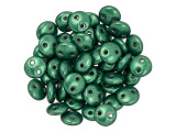 CzechMates Glass 6mm ColorTrends Saturated Metallic Martini Olive 2-Hole Lentil Bead (50pc Strand)