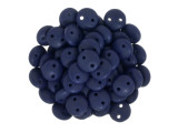 Bring a unique element to your jewelry designs with these CzechMates Lentil beads. These beads feature a puffed disc or lentil shape with two stringing holes. It's a great option for bead weaving, stringing and embroidery. These pressed Czech glass beads are softly rounded, so they won't cut your thread. They are sure to add stability, definition and shape to designs. These beads feature a dark blue color with a sot matte finish. 