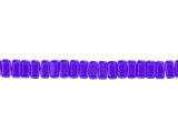 CzechMates Glass 3 x 6mm Cobalt 2-Hole Brick Bead Strand