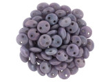 You'll love the colorful elegance of the CzechMates glass 6mm opaque amethyst luster two-hole lentil beads. Available by the strand, these beads feature a puffed disc shape with two stringing holes. It's a great option for bead weaving, stringing and embroidery. These pressed Czech glass beads are softly rounded, so they won't cut your thread. They are sure to add stability, definition and shape to designs. These beads feature soft purple color with a lustrous shine. 