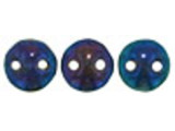 Bring a unique element to your jewelry designs with these CzechMates Lentil beads. These beads feature a puffed disc or lentil shape with two stringing holes. It's a great option for bead weaving, stringing and embroidery. These pressed Czech glass beads are softly rounded, so they won't cut your thread. They are sure to add stability, definition and shape to designs. They feature shining purple, blue and green colors. 