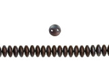 CzechMates Glass 6mm Chocolate Brown Matte Bronze Vega 2-Hole Lentil Bead Strand