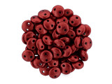 CzechMates Glass 6mm ColorTrends Saturated Metallic Cherry Tomato 2-Hole Lentil Bead Strand