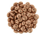 Bring a unique element to your jewelry designs with these CzechMates Lentil beads. These beads feature a puffed disc or lentil shape with two stringing holes. It's a great option for bead weaving, stringing and embroidery. These pressed Czech glass beads are softly rounded, so they won't cut your thread. They are sure to add stability, definition and shape to designs. They feature coppery color with a soft metallic sheen. 