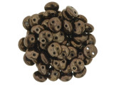 Bring a unique element to your jewelry designs with these CzechMates Lentil beads. These beads feature a puffed disc or lentil shape with two stringing holes. It's a great option for bead weaving, stringing and embroidery. These pressed Czech glass beads are softly rounded, so they won't cut your thread. They are sure to add stability, definition and shape to designs. These beads feature chocolate brown color with a metallic gleam. 