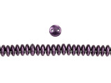 CzechMates Glass 6mm ColorTrends Saturated Metallic Tawny Port 2-Hole Lentil Bead Strand
