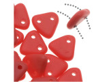 CzechMates 2-Hole Triangle Beads 6mm - Matte Opaque Red