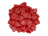 CzechMates 2-Hole Triangle Beads 6mm - Matte Opaque Red