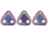 CzechMates 2-Hole Triangle Beads 6mm - Tanzanite / Purple Iris