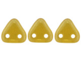 CzechMates 2-Hole Triangle Beads 6mm - Topaz / Champagne Luster