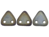 CzechMates 2-Hole Triangle Beads 6mm - Matte Brown Iris