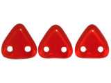 CzechMates 2-Hole Triangle Beads 6mm - Siam Ruby