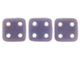 CzechMates Glass 6mm 4-Hole Opaque Purple QuadraTile Bead 2.5-Inch Tube