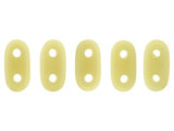 CzechMates Glass 3 x 6mm 2-Hole Antique Beige Bar Bead 2.5-Inch Tube