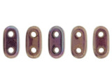 CzechMates Glass 3 x 6mm 2-Hole Oxidized Bronze Berry Bar Bead 2.5-Inch Tube