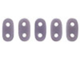 CzechMates Glass 3 x 6mm 2-Hole Matte Opaque Purple Bar Bead 2.5-Inch Tube