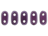 CzechMates Glass 3 x 6mm 2-Hole Pearl Coat Purple Velvet Bar Bead 2.5-Inch Tube