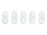 CzechMates Glass 3 x 6mm 2-Hole Opaque White Bar Bead 2.5-Inch Tube