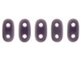 CzechMates Glass 3 x 6mm 2-Hole Opaque Purple Bar Bead 2.5-Inch Tube