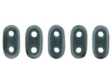 CzechMates Glass 3 x 6mm 2-Hole Pearl Coat Charcoal Bar Bead 2.5-Inch Tube